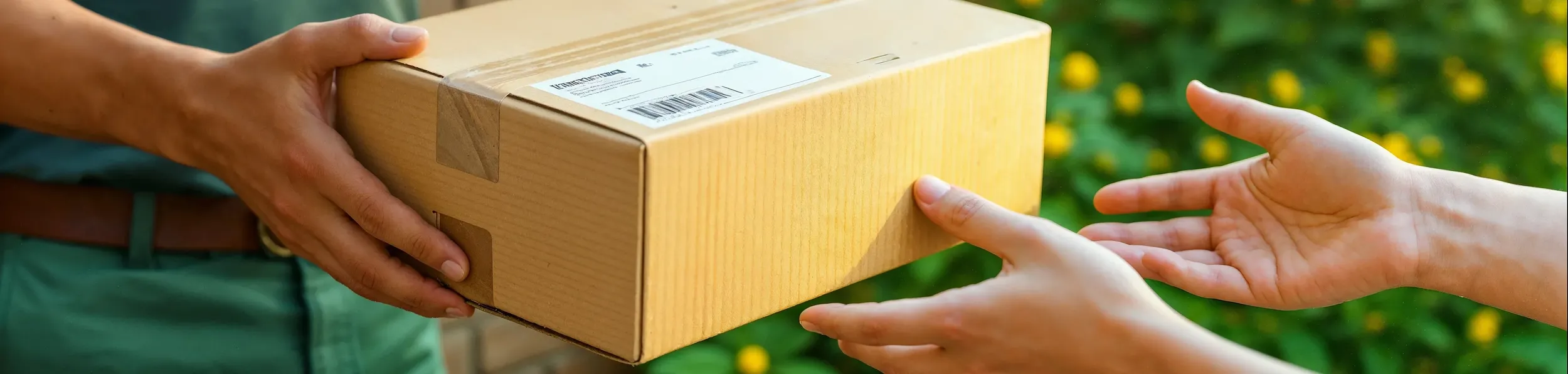 Pakketje wordt geleverd_