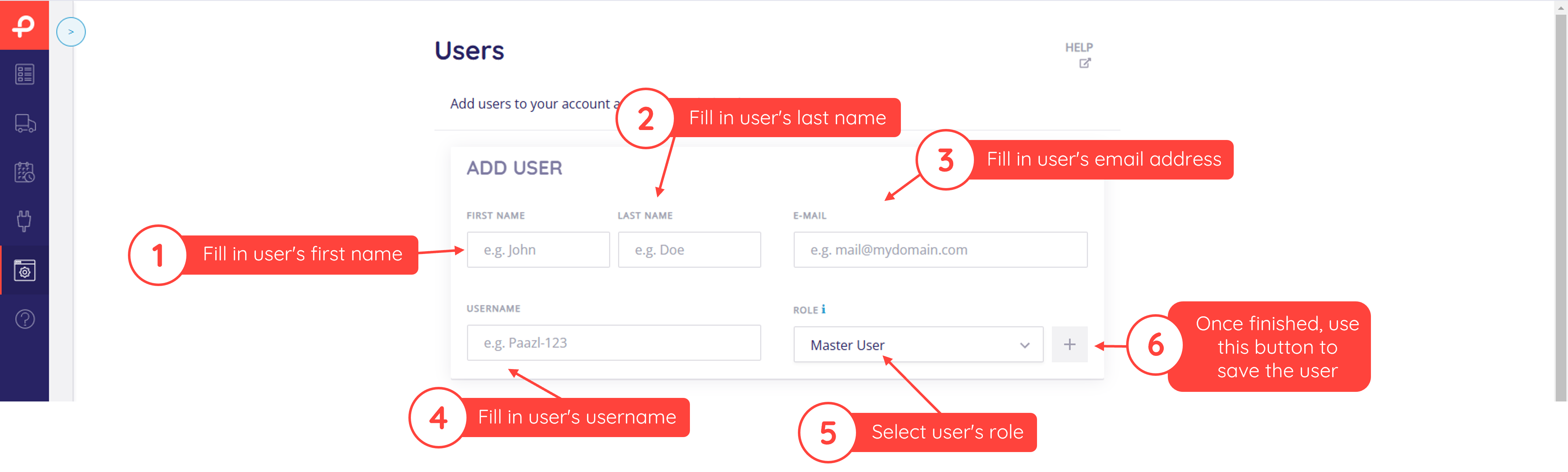 Add user interface
