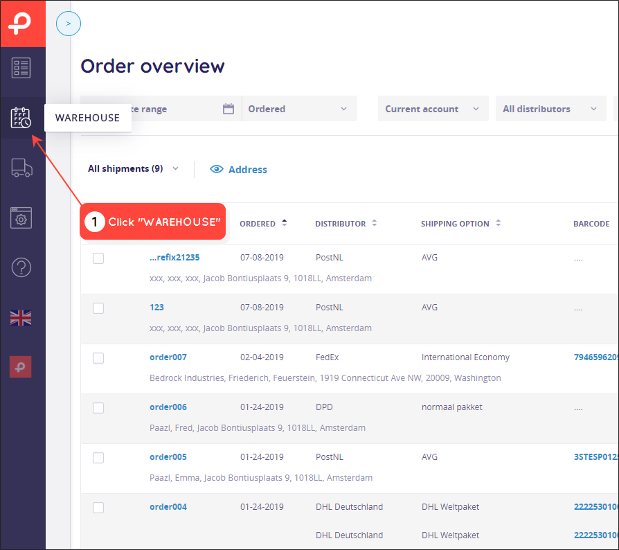 Configuring stores - step 1a