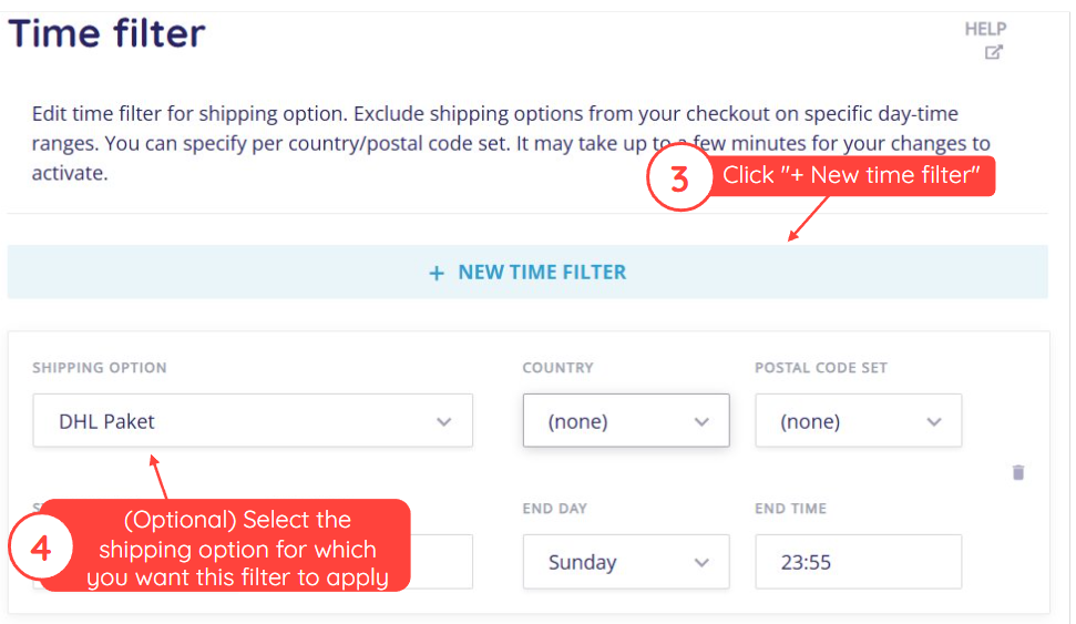 Time filters - step 2