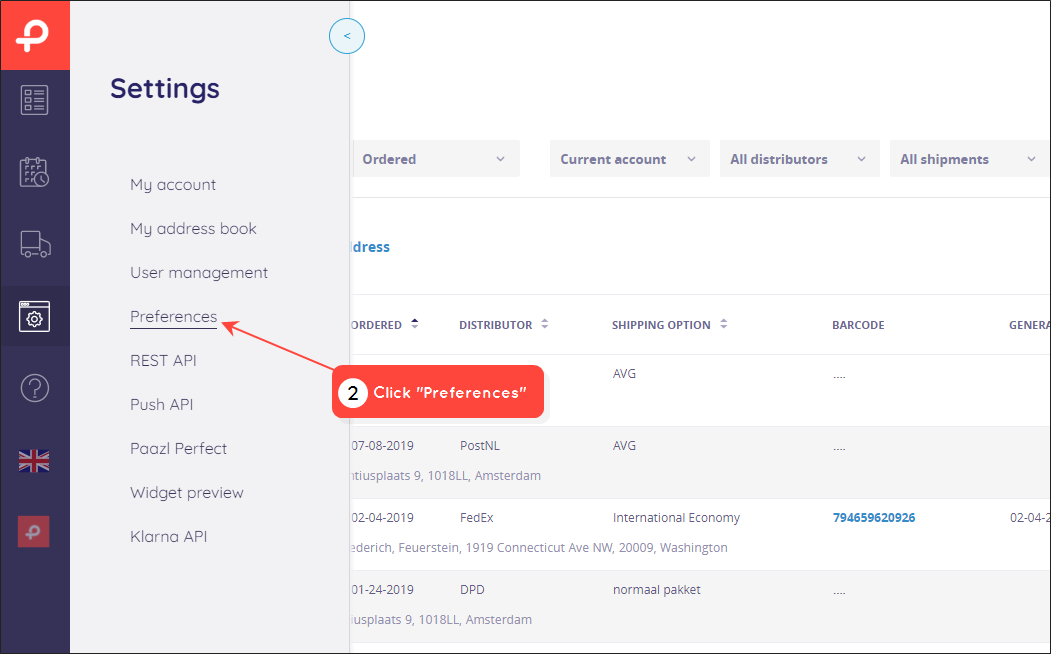 Web app preferences - step 1b