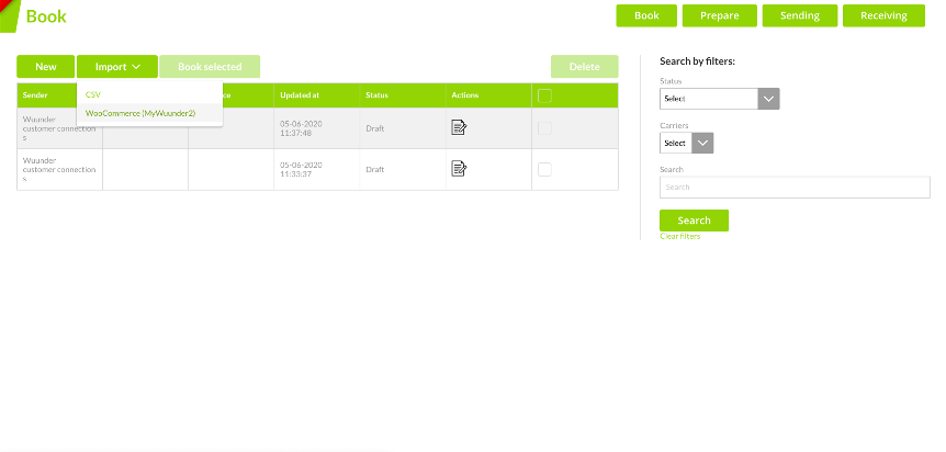 Orders importeren vanuit WooCommerce in het MyWuunder boekingssysteem