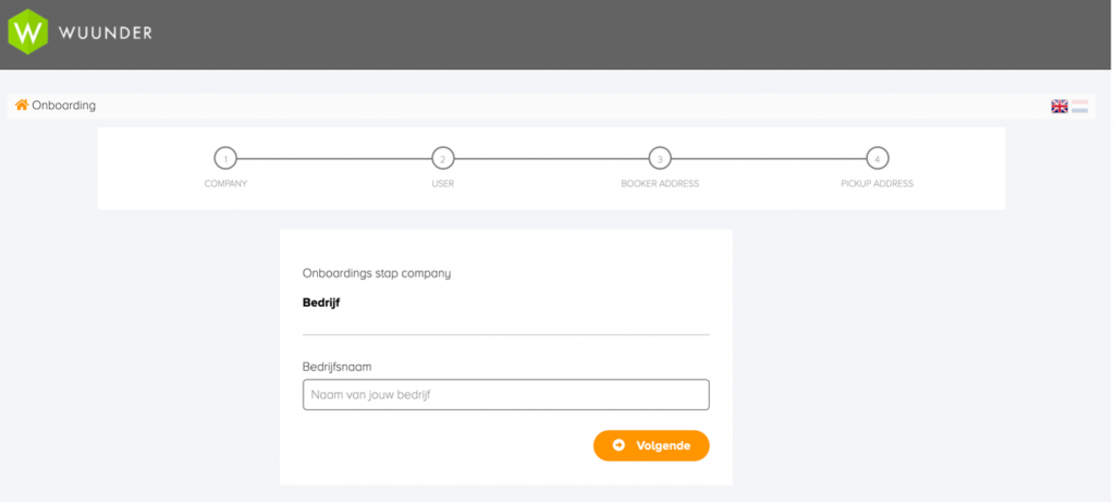 Wuunder onboarding wizard voor WooCommerce koppeling
