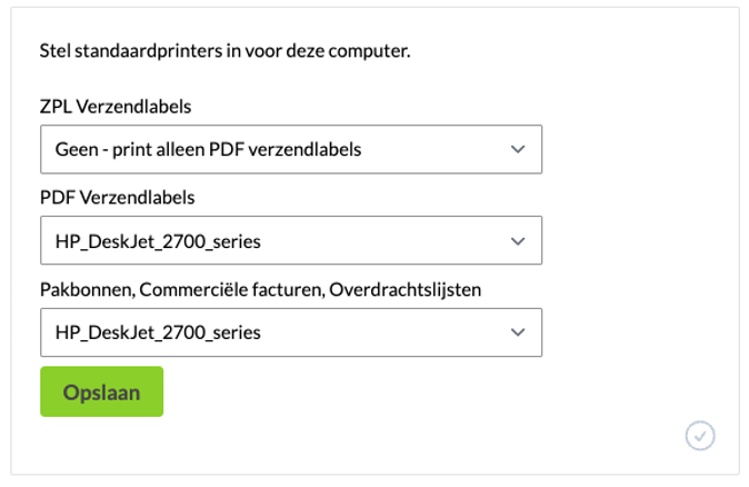 Printer instellen in MyWuunder via eigen PrintNode account