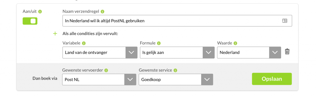 Verzenden met je favoriete vervoerder