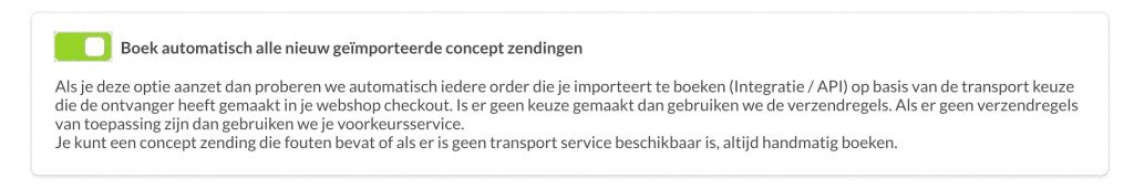 Orders automatisch boeken
