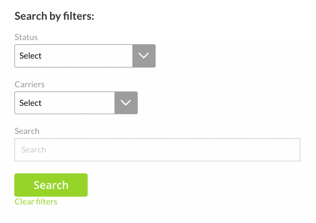 Zoeken door middel van filters